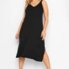 YOURS Curve Black Strap Midi Beach Dress