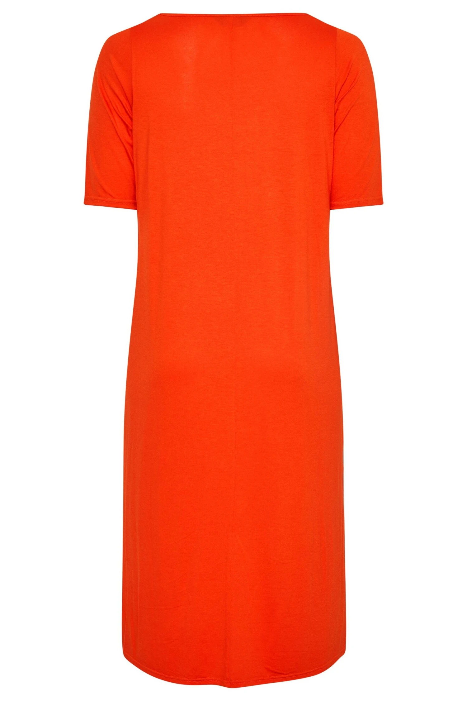 YOURS Curve Orange Cut Out T-Shirt Dress 6 YOURS Curve Orange Cut Out T-Shirt Dress - Image 6