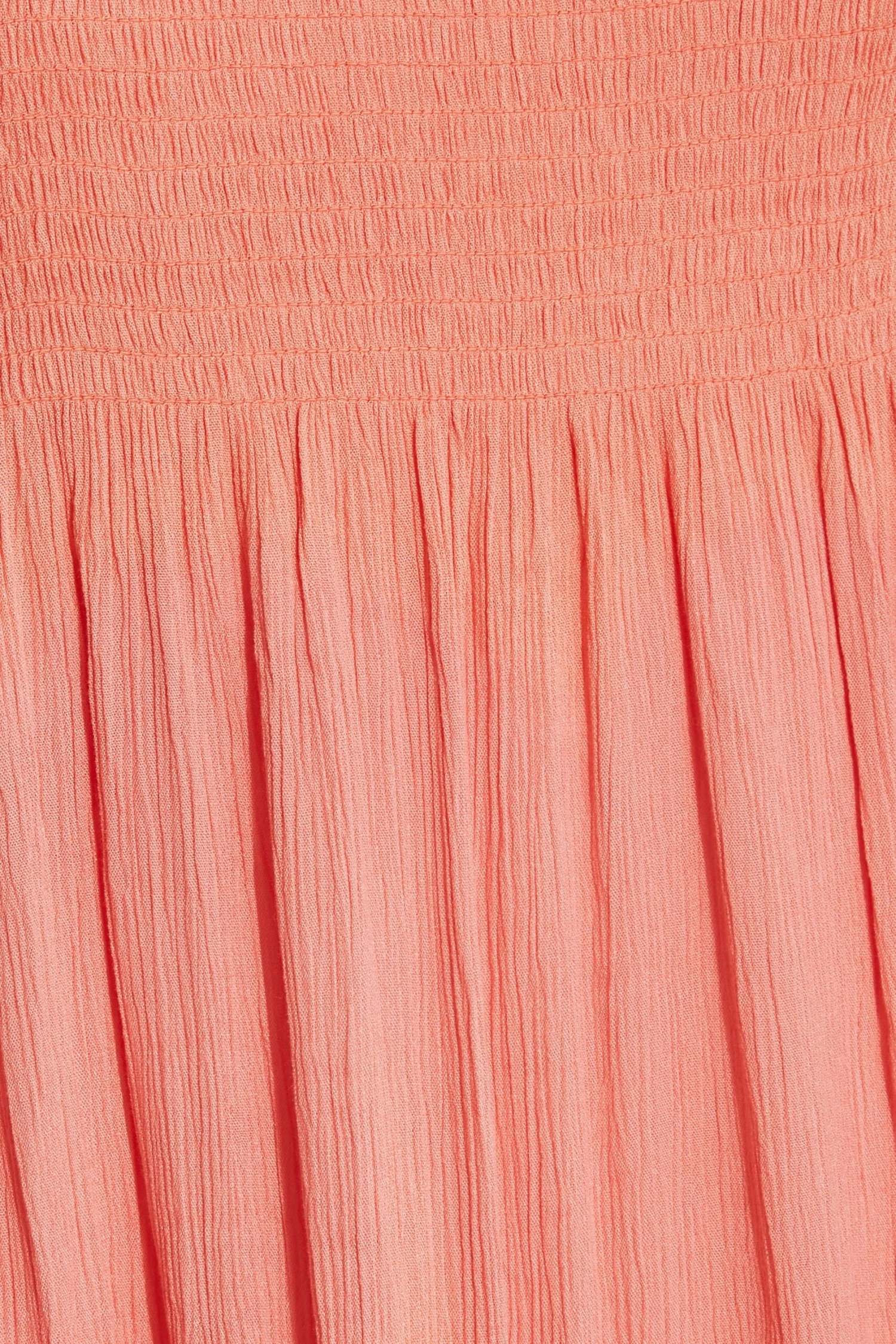 LIMITED COLLECTION Curve Coral Pink Crinkle Angel Sleeve Dress 4 LIMITED COLLECTION Curve Coral Pink Crinkle Angel Sleeve Dress - Image 4