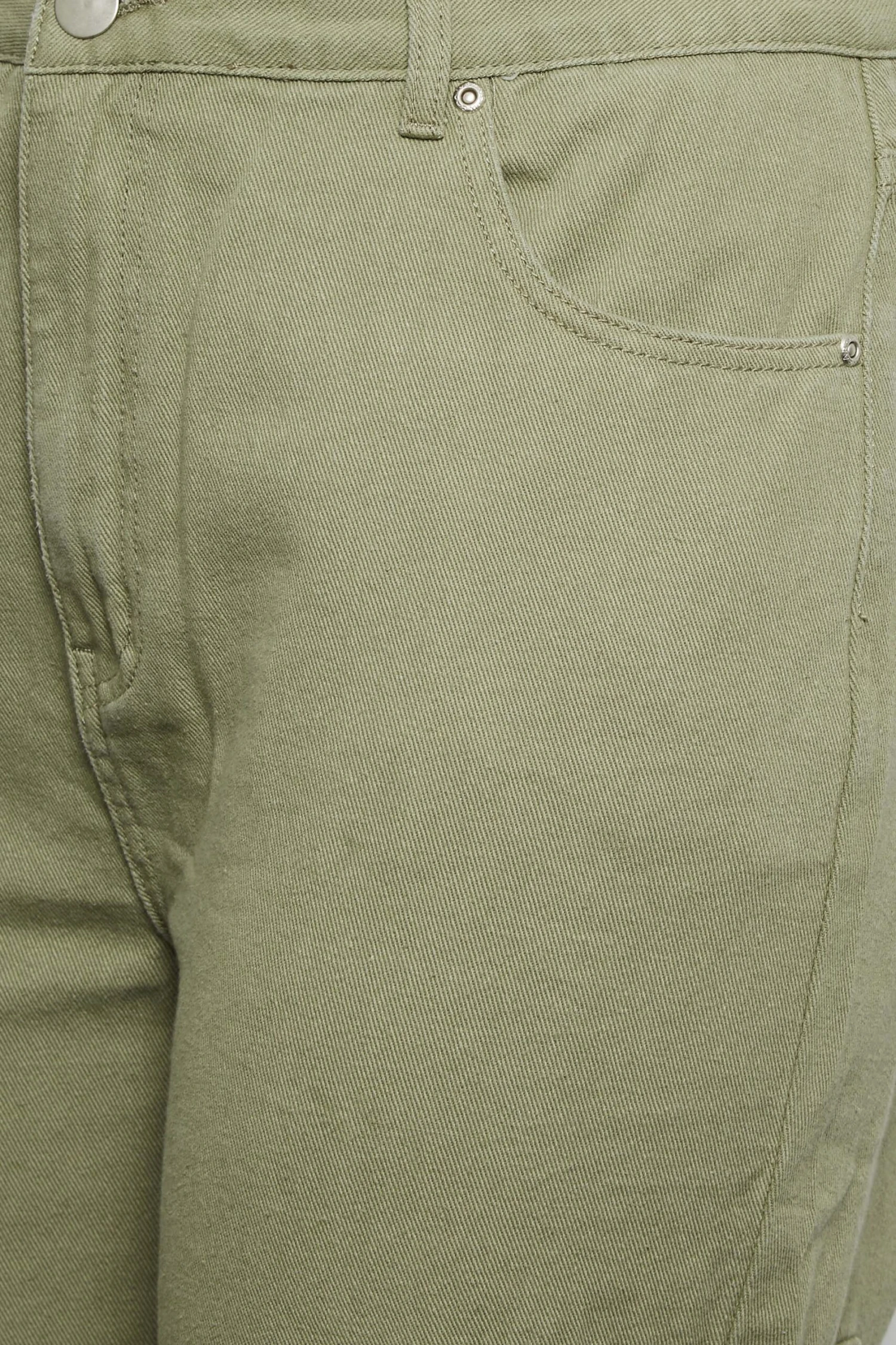 YOURS Curve Khaki Green Cargo Jeans 3 YOURS Curve Khaki Green Cargo Jeans - Image 3