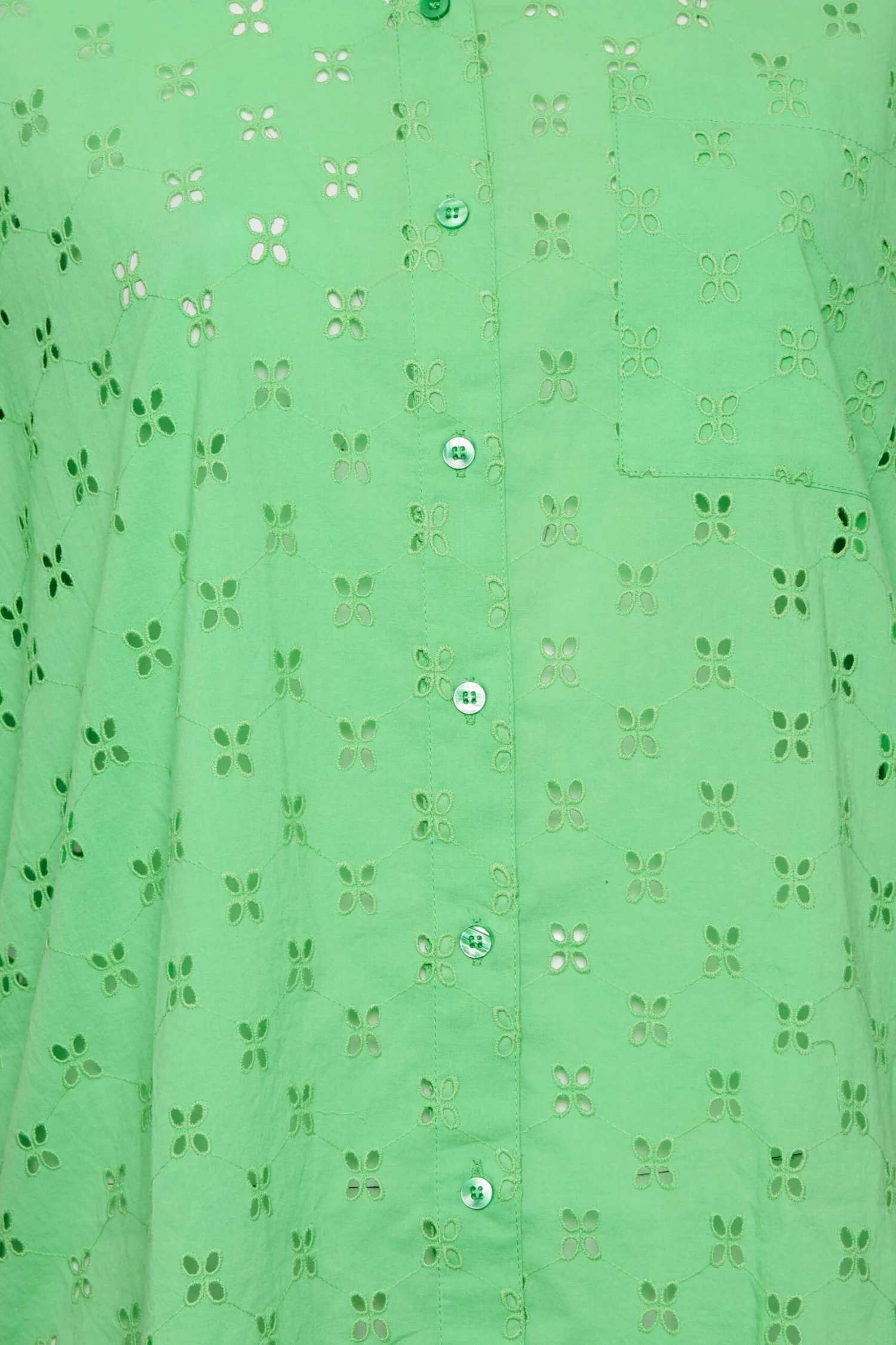 LIMITED COLLECTION Curve Green Broderie Anglaise Shirt 6 LIMITED COLLECTION Curve Green Broderie Anglaise Shirt - Image 6