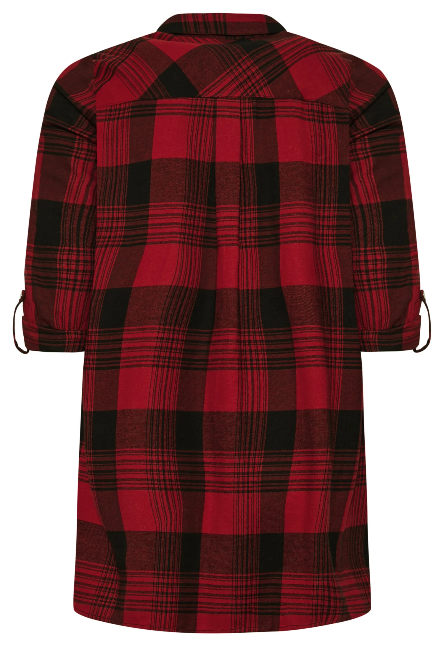 YOURS Curve Red Check Boyfriend Shirt 6 YOURS Curve Red Check Boyfriend Shirt - Image 6