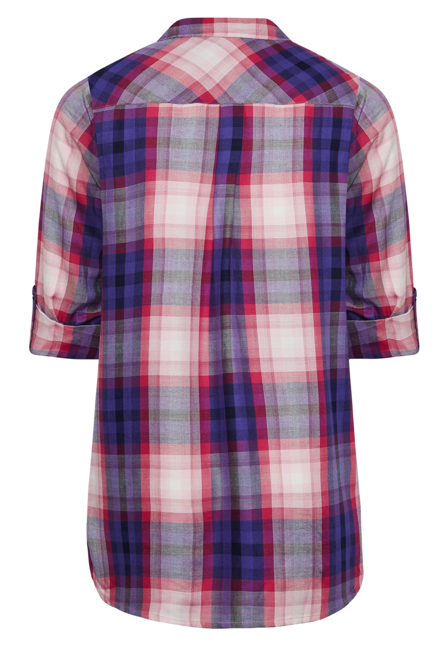 YOURS Curve Purple Check Boyfriend Shirt 6 YOURS Curve Purple Check Boyfriend Shirt - Image 6