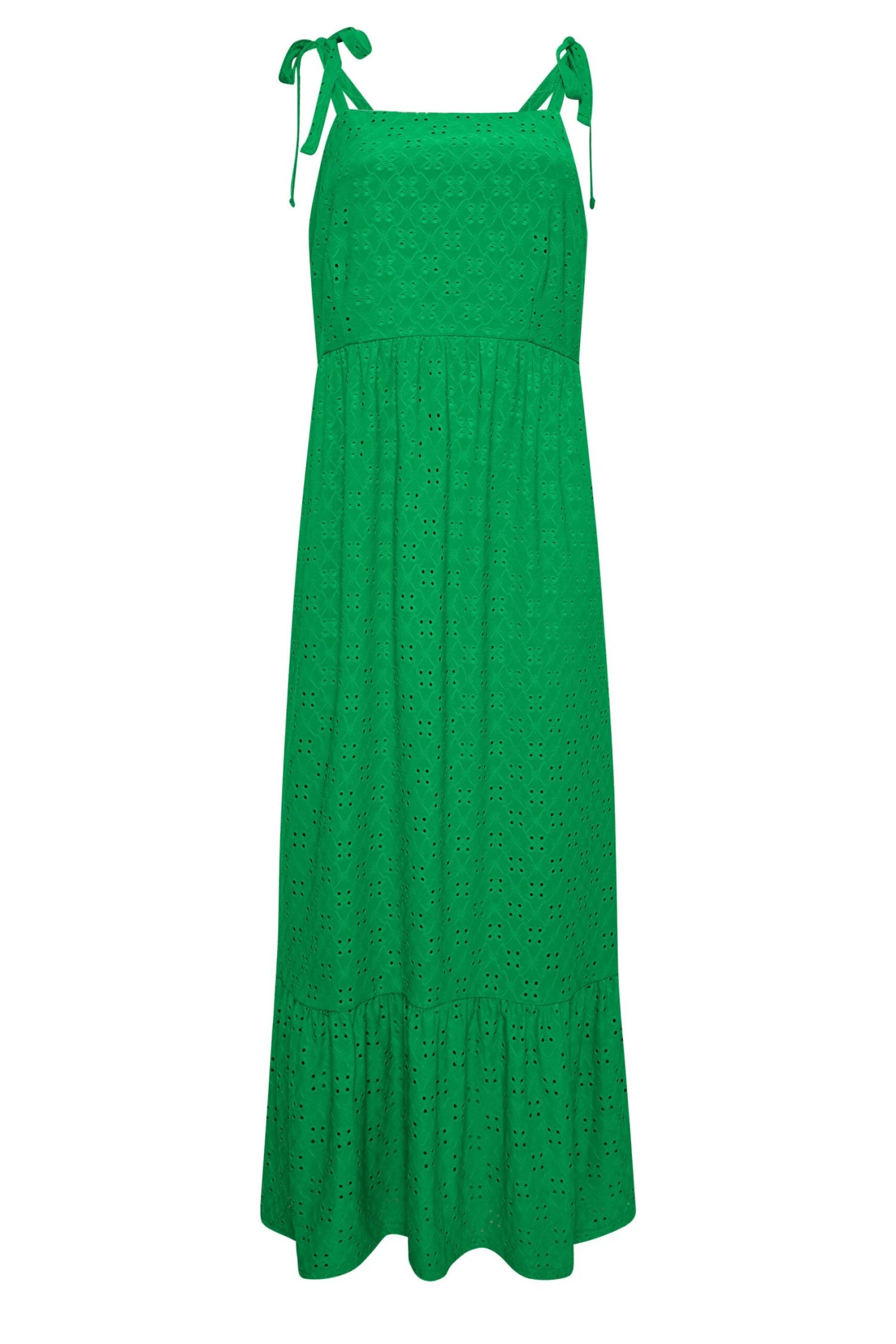 YOURS Curve Green Broderie Anglaise Maxi Dress 5 YOURS Curve Green Broderie Anglaise Maxi Dress - Image 5