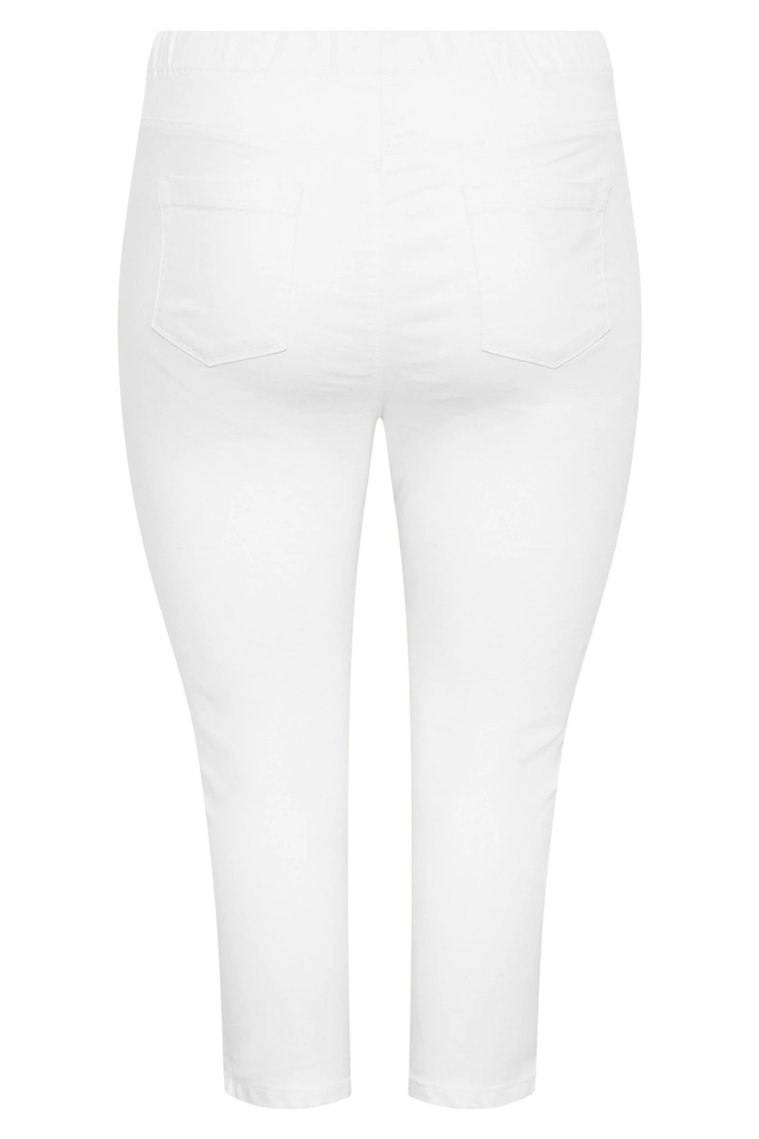 YOURS Curve White Pull On Stretch JENNY Jeggings 3 YOURS Curve White Pull On Stretch JENNY Jeggings - Image 3