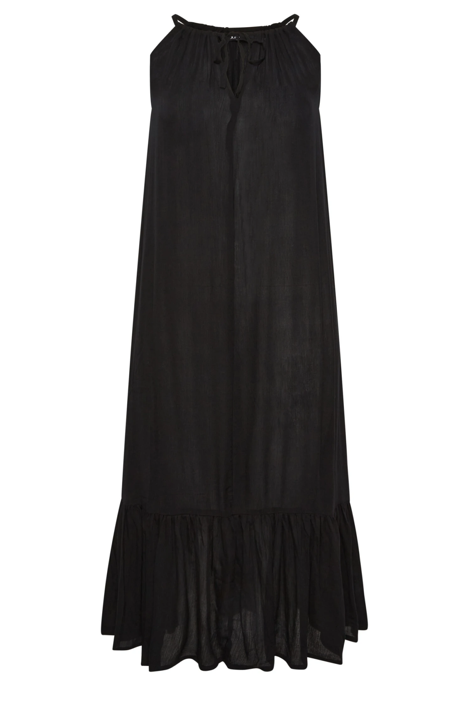 YOURS Curve Black Keyhole Tiered Beach Dress 5 YOURS Curve Black Keyhole Tiered Beach Dress - Image 5