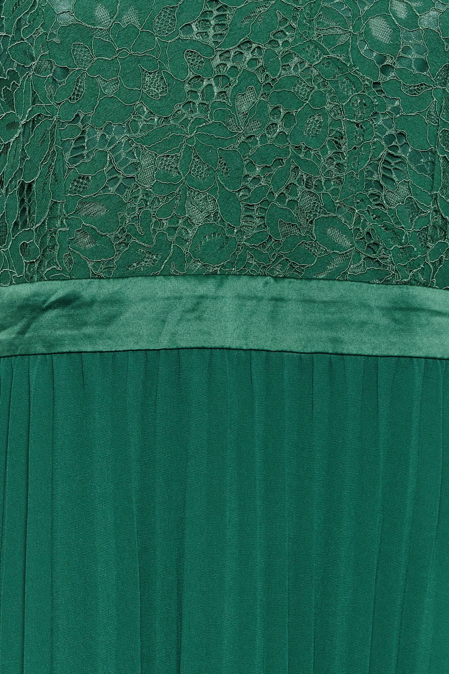 YOURS LONDON Curve Forest Green Lace Pleated Maxi Dress 4 YOURS LONDON Curve Forest Green Lace Pleated Maxi Dress - Image 4