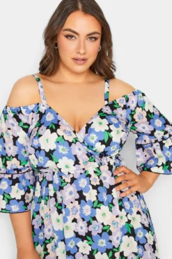 YOURS Curve Purple Floral Cold Shoulder Midaxi Dress 8 YOURS Curve Purple Floral Cold Shoulder Midaxi Dress -Outlet Stylo Wise Store 06b35650 5a8c 4d 137286 D scaled