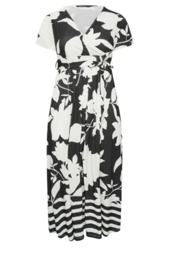 YOURS Curve Black Floral Midaxi Wrap Dress 10 YOURS Curve Black Floral Midaxi Wrap Dress -Outlet Stylo Wise Store 07428cdd 1454 45 301985 X scaled