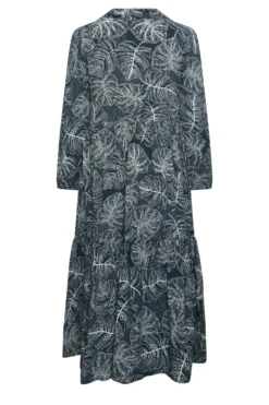 YOURS Curve Navy Blue Leaf Print Tiered Shirt Dress 11 YOURS Curve Navy Blue Leaf Print Tiered Shirt Dress -Outlet Stylo Wise Store 0956a2ba e7ee 47 301168 Y scaled