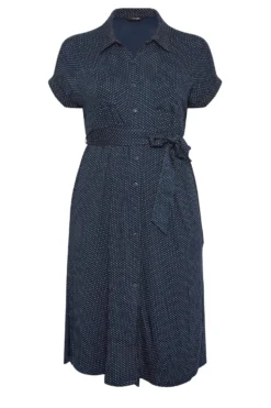 YOURS Curve Navy Blue Polka Dot Split Hem Shirt Dress 10 YOURS Curve Navy Blue Polka Dot Split Hem Shirt Dress -Outlet Stylo Wise Store 098a84c5 c55e 4b 301973 X scaled