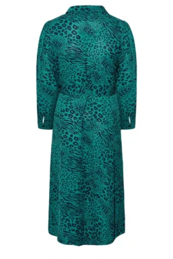 YOURS LONDON Curve Green Animal Print Shirt Dress 11 YOURS LONDON Curve Green Animal Print Shirt Dress -Outlet Stylo Wise Store 099df2ba 40f2 4c 161608 Y scaled