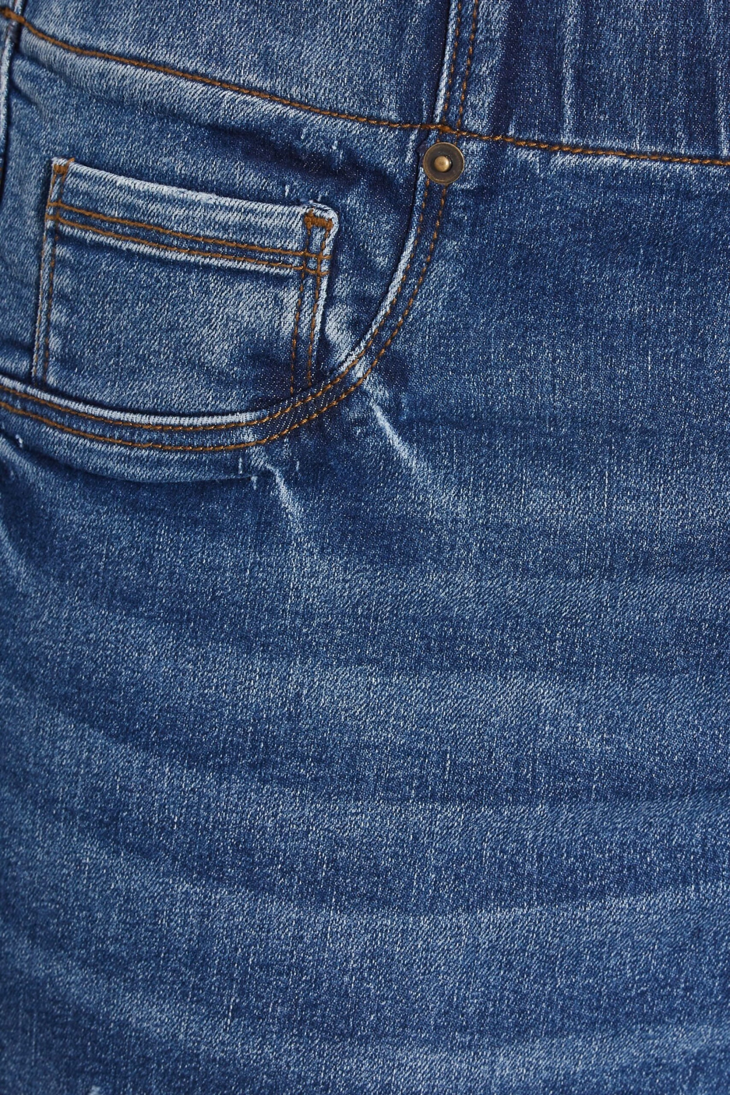 YOURS FOR GOOD Curve Blue Ripped Stretch JENNY Jeggings 3 YOURS FOR GOOD Curve Blue Ripped Stretch JENNY Jeggings - Image 3