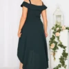 YOURS LONDON Curve Black Bardot High Low Midi Dress