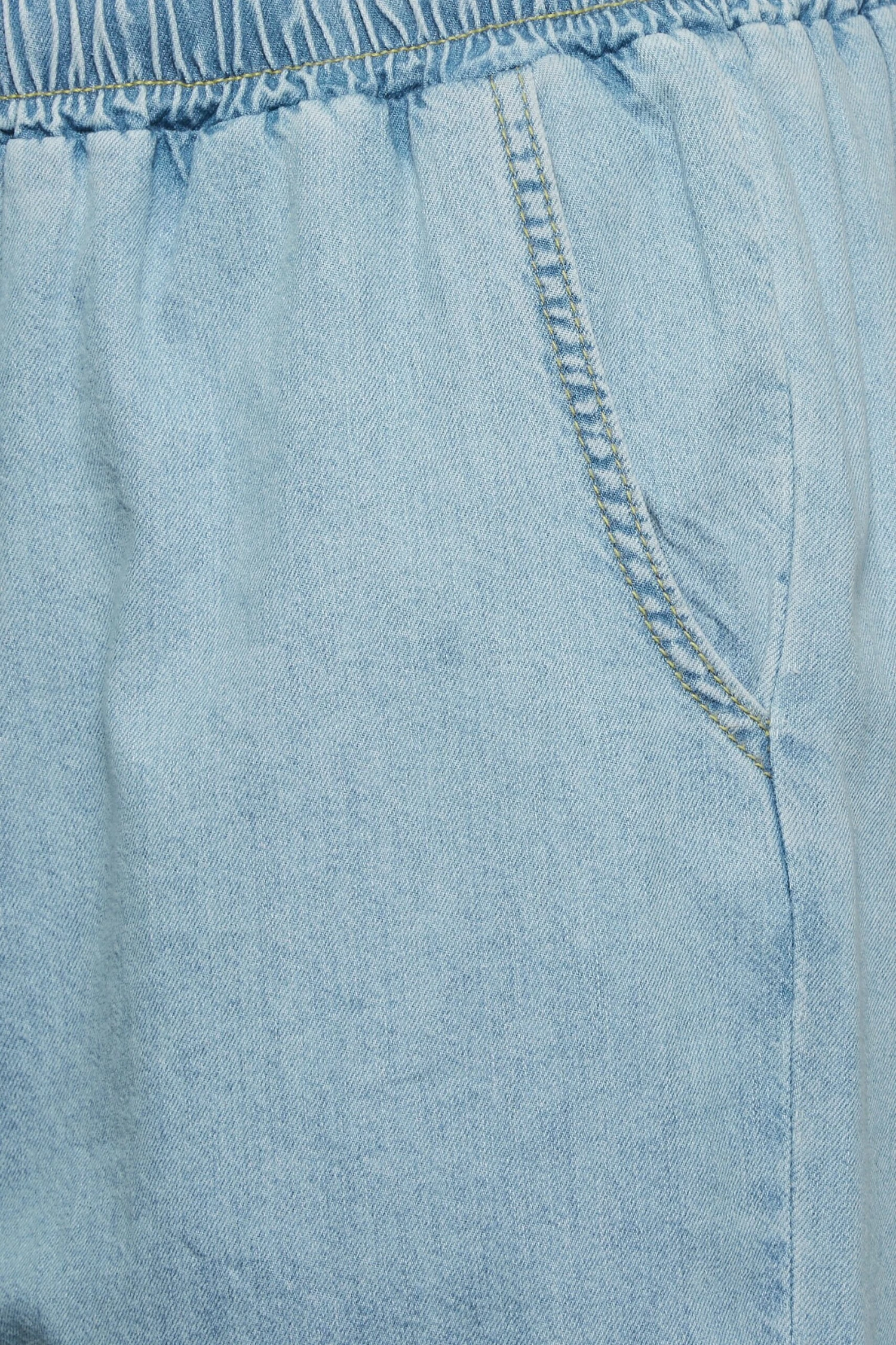 YOURS Curve Light Blue Pull On Wide Leg Jeans 3 YOURS Curve Light Blue Pull On Wide Leg Jeans - Image 3