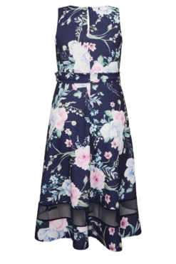 YOURS LONDON Curve Navy Blue & Pink Floral Mesh Panel Skater Dress 11 YOURS LONDON Curve Navy Blue & Pink Floral Mesh Panel Skater Dress -Outlet Stylo Wise Store 0d14824a 93bc 41 162041 Y scaled