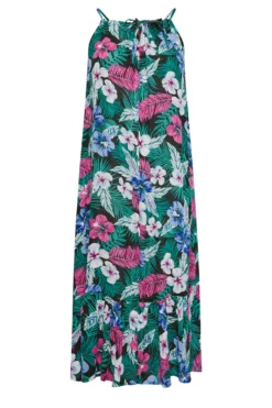 YOURS Curve Pink Tropical Print Maxi Beach Dress -Outlet Stylo Wise Store 0d8af84c 1475 48 150349 X scaled