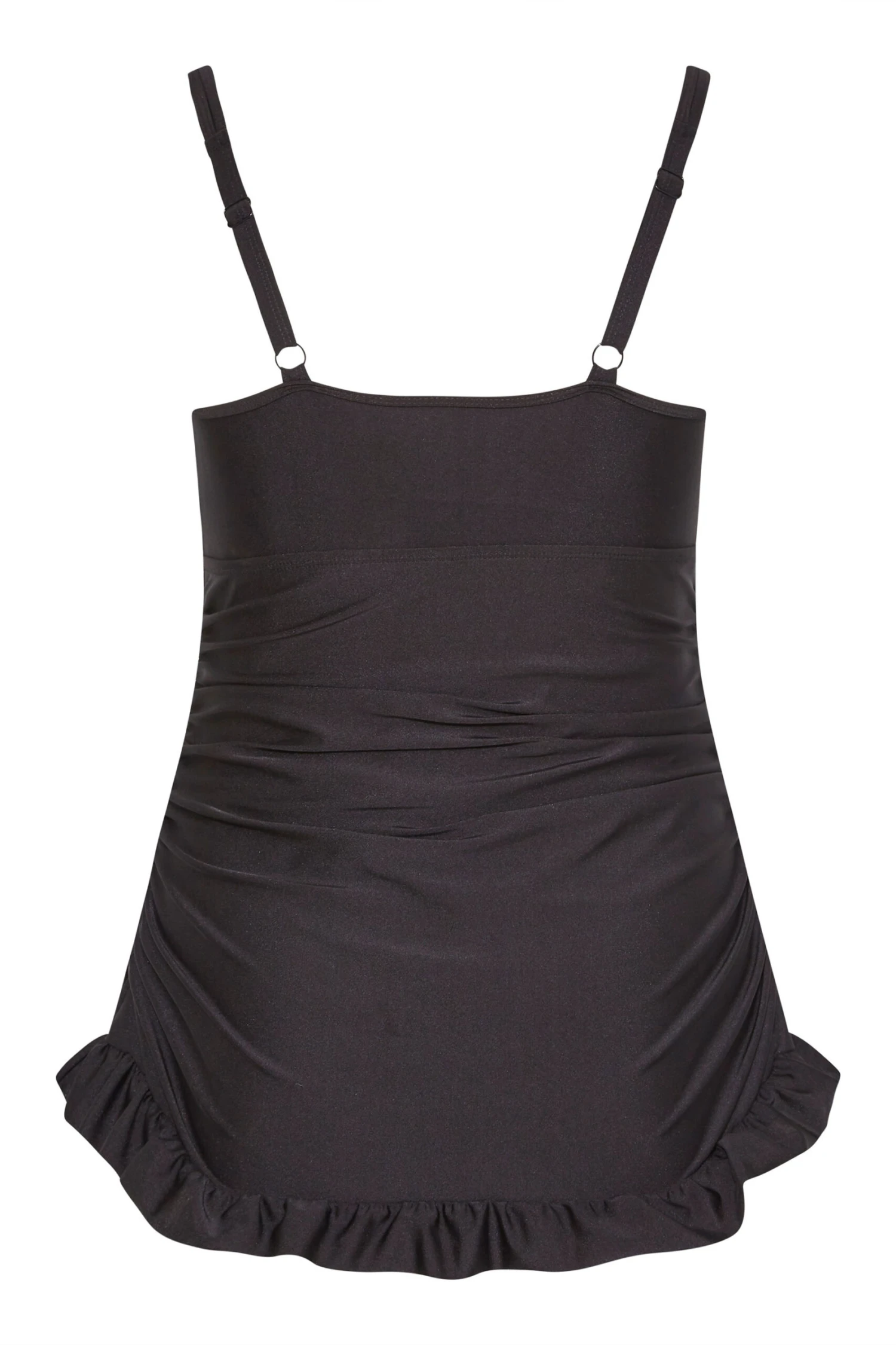 YOURS Curve Black Plunge Bodycon Tummy Control Swim Dress 6 YOURS Curve Black Plunge Bodycon Tummy Control Swim Dress - Image 6