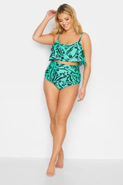 YOURS Curve Turquoise Green Animal Print Bikini Top -Outlet Stylo Wise Store 0efc8ece 6983 4c 150318 C scaled