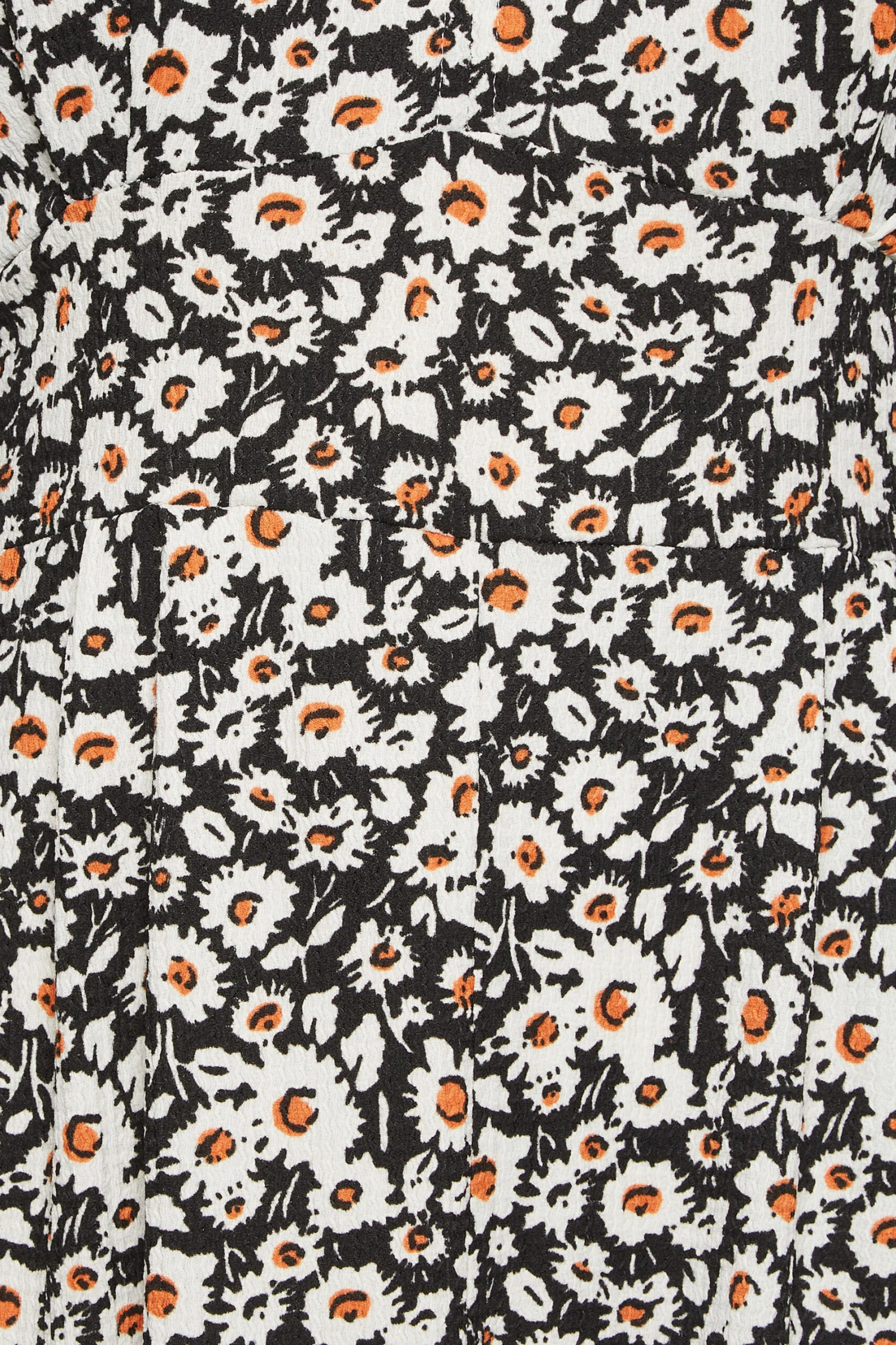 YOURS Curve Black Floral Print Split Front Dress 4 YOURS Curve Black Floral Print Split Front Dress - Image 4