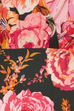 YOURS PETITE Curve Black Floral Wrap Midi Dress 9 YOURS PETITE Curve Black Floral Wrap Midi Dress -Outlet Stylo Wise Store 12dc6d8a d85b 44 174574 Z