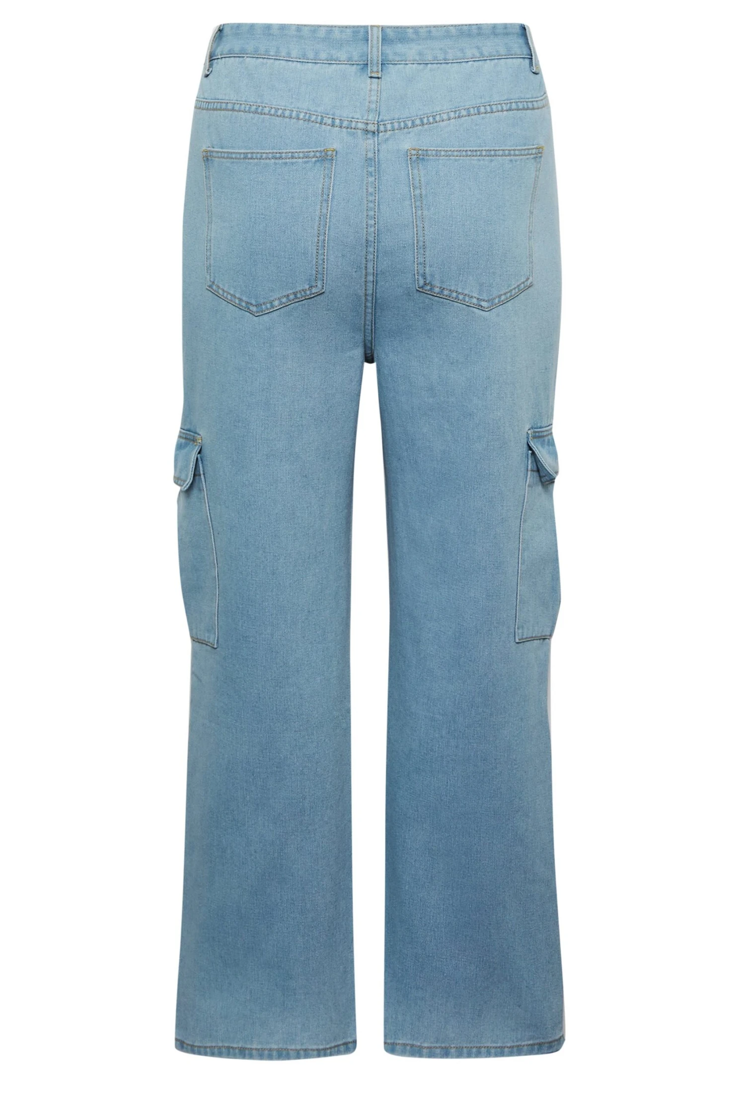 YOURS Curve Blue Cargo Jeans 6 YOURS Curve Blue Cargo Jeans - Image 6