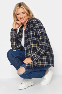 YOURS PETITE Curve Navy Blue & Yellow Check Boyfriend Shirt 11 YOURS PETITE Curve Navy Blue & Yellow Check Boyfriend Shirt -Outlet Stylo Wise Store 13e5eed9 d157 4f 174544 D scaled