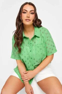 LIMITED COLLECTION Curve Green Broderie Anglaise Shirt 8 LIMITED COLLECTION Curve Green Broderie Anglaise Shirt -Outlet Stylo Wise Store 1416ef43 f705 4f 215528 E scaled