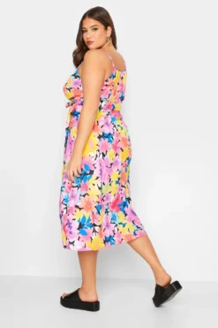 LIMITED COLLECTION Curve Pink Floral Print Strappy Wrap Dress 8 LIMITED COLLECTION Curve Pink Floral Print Strappy Wrap Dress -Outlet Stylo Wise Store 14858bd9 cdb5 40 215499 C scaled