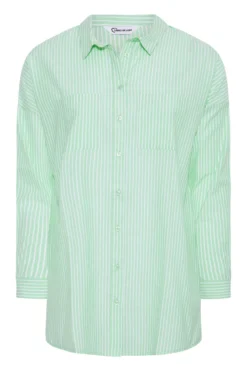 YOURS FOR GOOD Curve Sage Green Stripe Oversized Shirt 10 YOURS FOR GOOD Curve Sage Green Stripe Oversized Shirt -Outlet Stylo Wise Store 14cd160a 5bac 4f 131506 F scaled