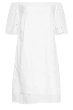 YOURS Curve White Broderie Anglaise Bardot Dress -Outlet Stylo Wise Store 14f44278 109b 4f 137466 X scaled