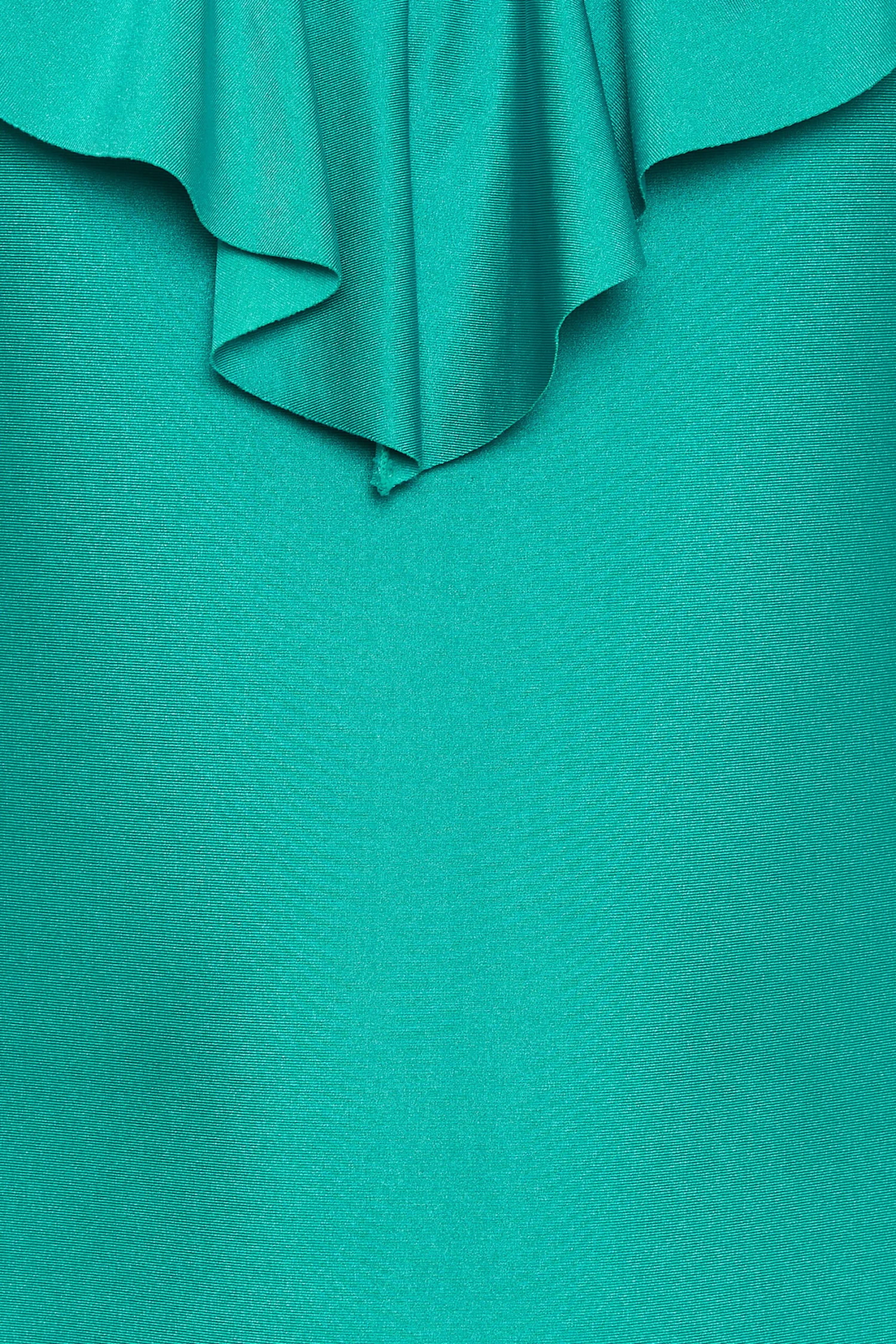 YOURS Curve Green Frill Plunge Tummy Control Swimsuit 4 YOURS Curve Green Frill Plunge Tummy Control Swimsuit - Image 4