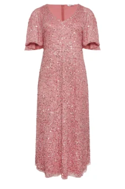 LUXE Curve Pink Hand Embellished Angel Sleeve Maxi Dress 10 LUXE Curve Pink Hand Embellished Angel Sleeve Maxi Dress -Outlet Stylo Wise Store 154e35a1 034d 49 161992 X scaled