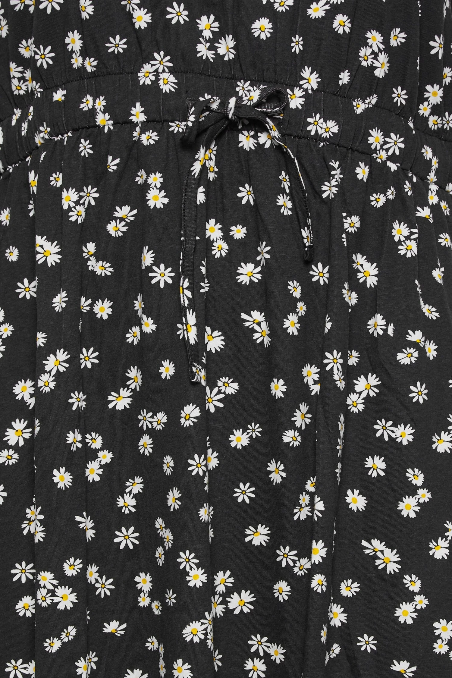 YOURS Curve Black Daisy Print Cotton T-Shirt Dress 4 YOURS Curve Black Daisy Print Cotton T-Shirt Dress - Image 4