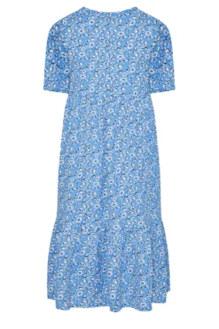 YOURS Curve Blue Ditsy Print Tiered Dress -Outlet Stylo Wise Store 1637ee2a 2eb6 47 300802 Y scaled