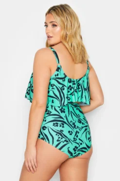 YOURS Curve Turquoise Green Animal Print Bikini Top -Outlet Stylo Wise Store 17eadfe1 2111 4e 150318 D scaled