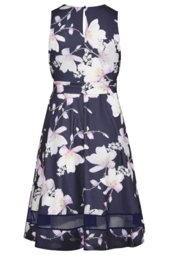 YOURS LONDON Curve Navy Blue Floral Mesh Panel Skater Dress 11 YOURS LONDON Curve Navy Blue Floral Mesh Panel Skater Dress -Outlet Stylo Wise Store 17eeeef9 aa1a 49 161273 BK R scaled