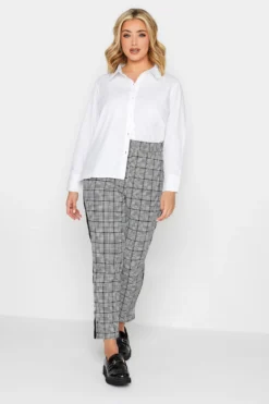 YOURS PETITE Curve White Fitted Cotton Shirt