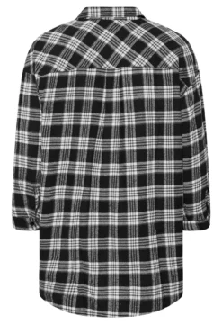 YOURS Curve Black Check Brushed Oversized Boyfriend Shirt -Outlet Stylo Wise Store 1845e4cf 71eb 4f 131658 Y scaled