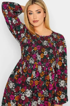 YOURS Curve Black Retro Floral Balloon Sleeve Midi Dress 8 YOURS Curve Black Retro Floral Balloon Sleeve Midi Dress -Outlet Stylo Wise Store 18b30deb 6e60 49 137240 D scaled