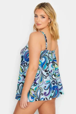 YOURS Curve Blue Retro Swirl Print Tankini Top -Outlet Stylo Wise Store 1aa5f238 39c4 4a 150292 D scaled
