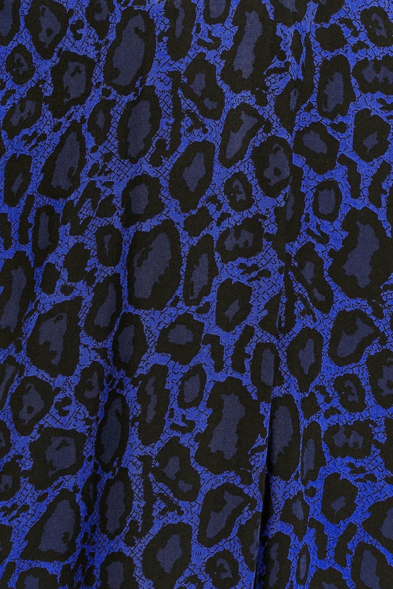 YOURS Curve Blue Leopard Print V-Neck Shirt 5 YOURS Curve Blue Leopard Print V-Neck Shirt - Image 5
