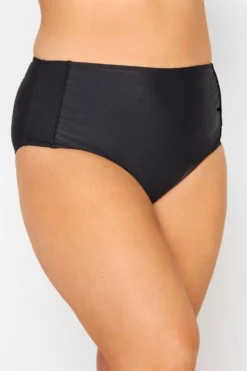 YOURS Curve Black Tummy Control Bikini Brief