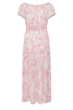 YOURS Curve Pink Tropical Print Bardot Maxi Dress 11 YOURS Curve Pink Tropical Print Bardot Maxi Dress -Outlet Stylo Wise Store 1c34a36e 8a2c 4b 137325 Y scaled