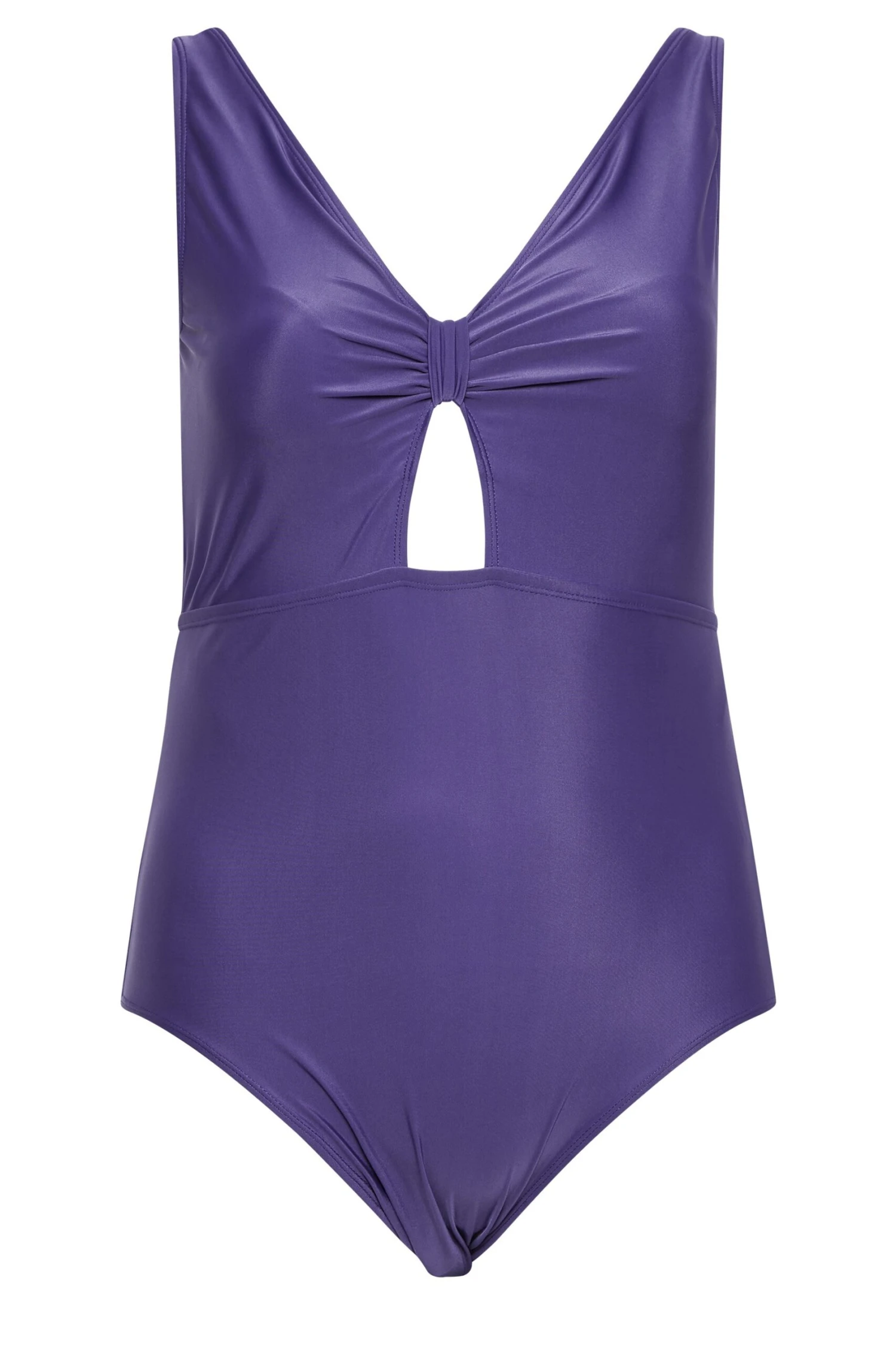 YOURS Curve Purple Keyhole Tummy Control Swimsuit 5 YOURS Curve Purple Keyhole Tummy Control Swimsuit - Image 5