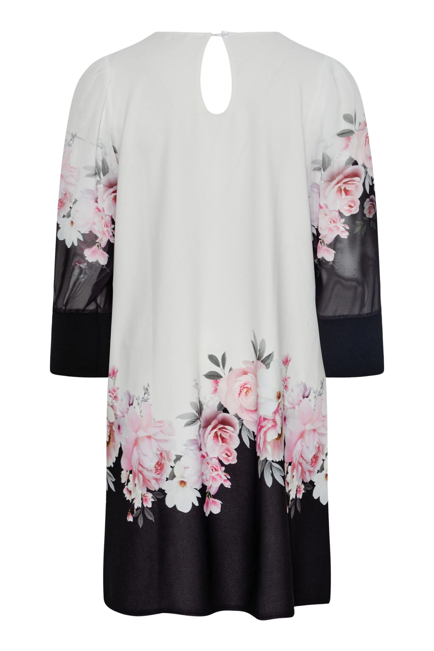 YOURS LONDON Curve White Floral Border Dress 6 YOURS LONDON Curve White Floral Border Dress - Image 6