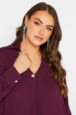 YOURS LONDON Curve Purple Button Pleat Front Blouse 8 YOURS LONDON Curve Purple Button Pleat Front Blouse -Outlet Stylo Wise Store 1d232a14 277c 49 161930 D scaled