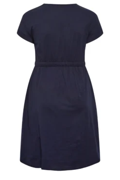 YOURS Curve Navy Blue Tie Waist Mini Dress 11 YOURS Curve Navy Blue Tie Waist Mini Dress -Outlet Stylo Wise Store 1daa845d 888c 43 137303 Y scaled