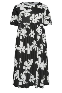 LIMITED COLLECTION Curve Black Floral Print Midaxi Smock Dress -Outlet Stylo Wise Store 1eb5e123 e6ee 42 215725 X scaled