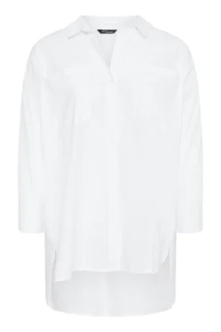 LIMITED COLLECTION Curve White Oversized Boyfriend Shirt 10 LIMITED COLLECTION Curve White Oversized Boyfriend Shirt -Outlet Stylo Wise Store 1f3d446f f02f 46 214266 F scaled